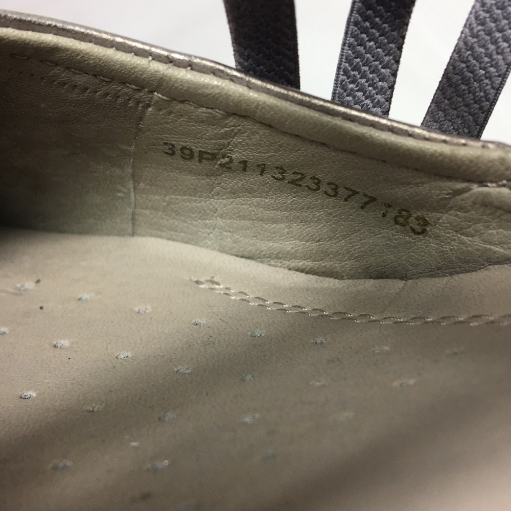 Ecco pewter casual  flats  gently worn - Picture 7 of 8